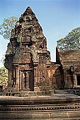 Banteay Srei temple - towers of the central sanctuary 